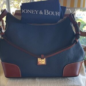 Dooney & Bourke Blue and Brown Hobo Bag